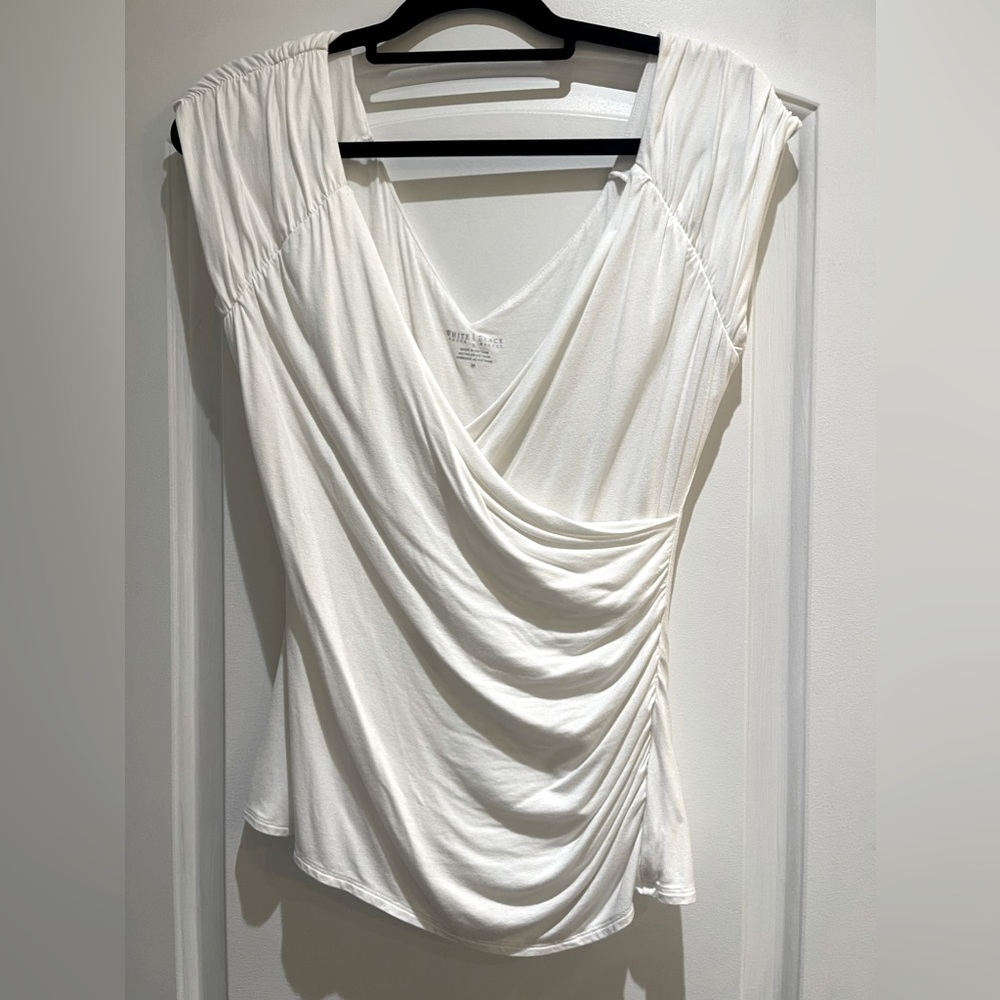 White House black market white blouse